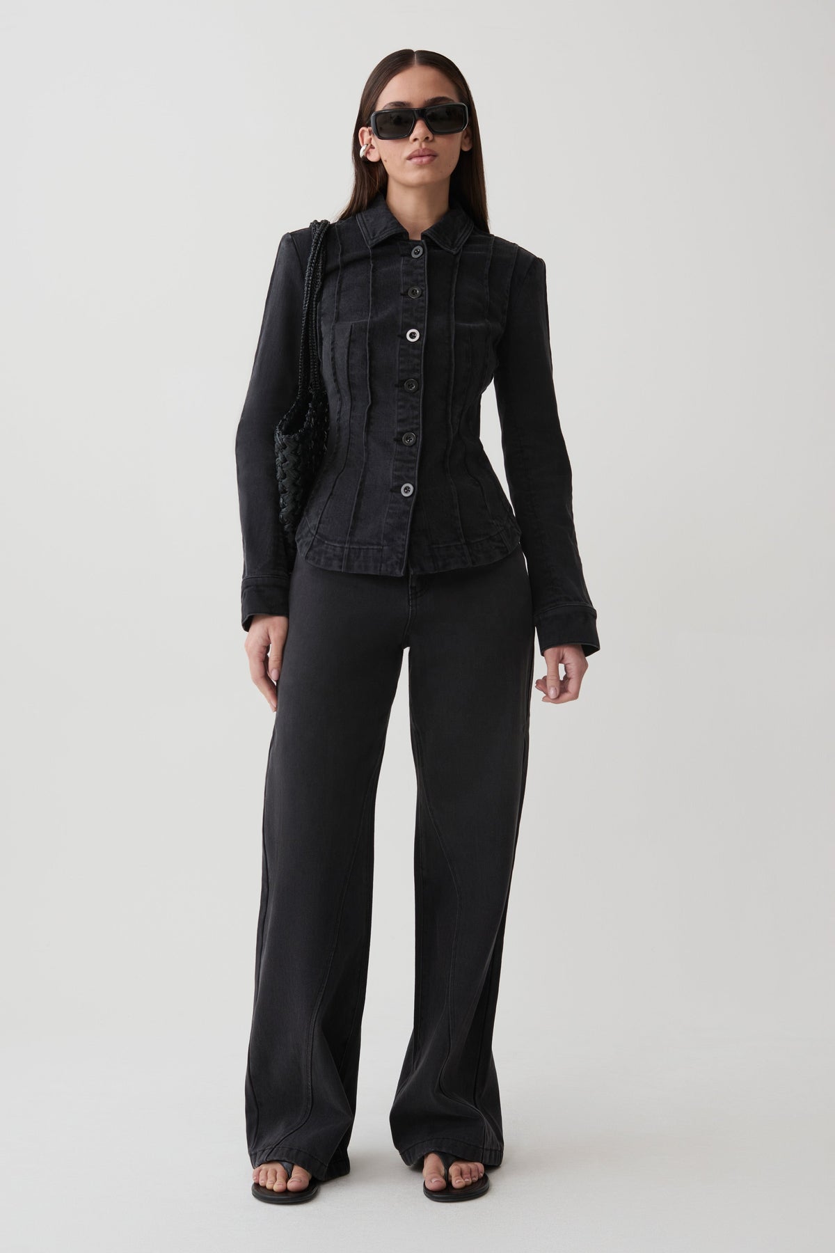 Katerinna Denim Jacket - Washed Black #5