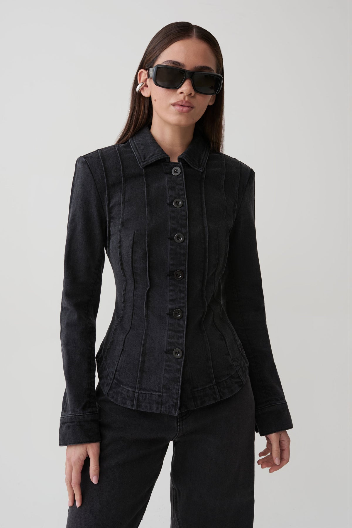 Katerinna Denim Jacket - Washed Black