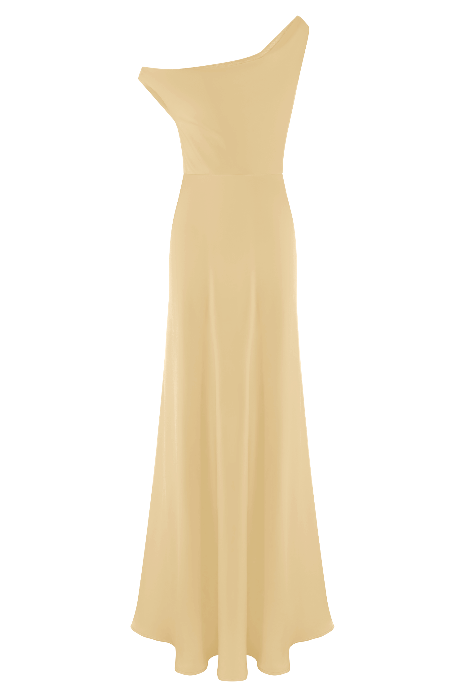 Jacinta One Shoulder Maxi Dress / Pastel Lemon | MESHKI