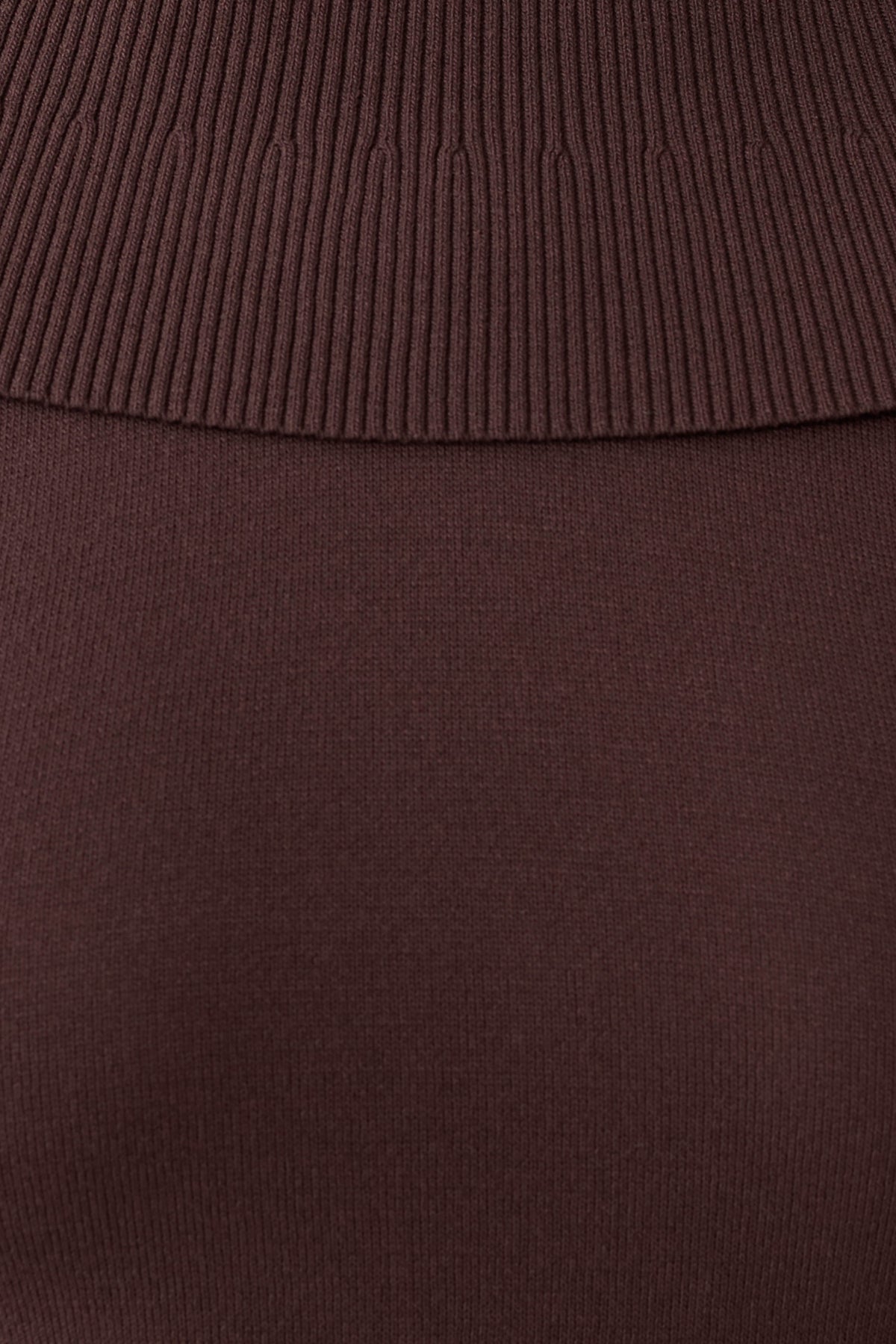Ellen Ribbed Midi Column Knit Dress - Chocolate #6