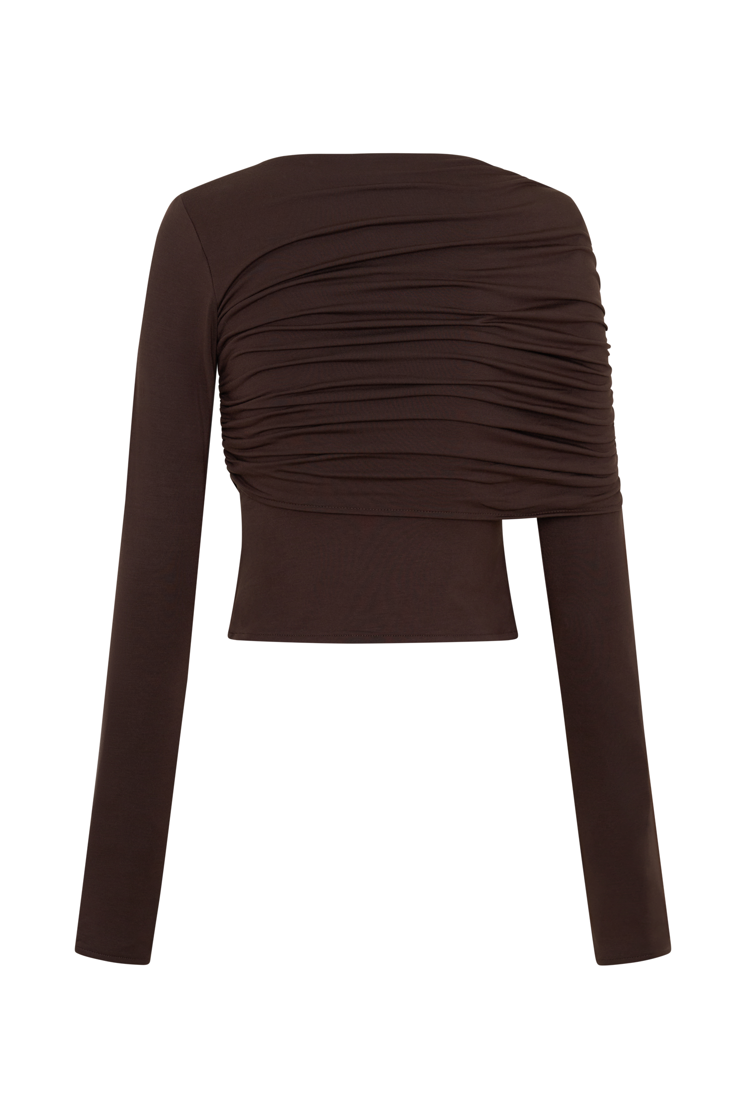 Keaton Modal Long Sleeve Overlay Top - Espresso | MESHKI US