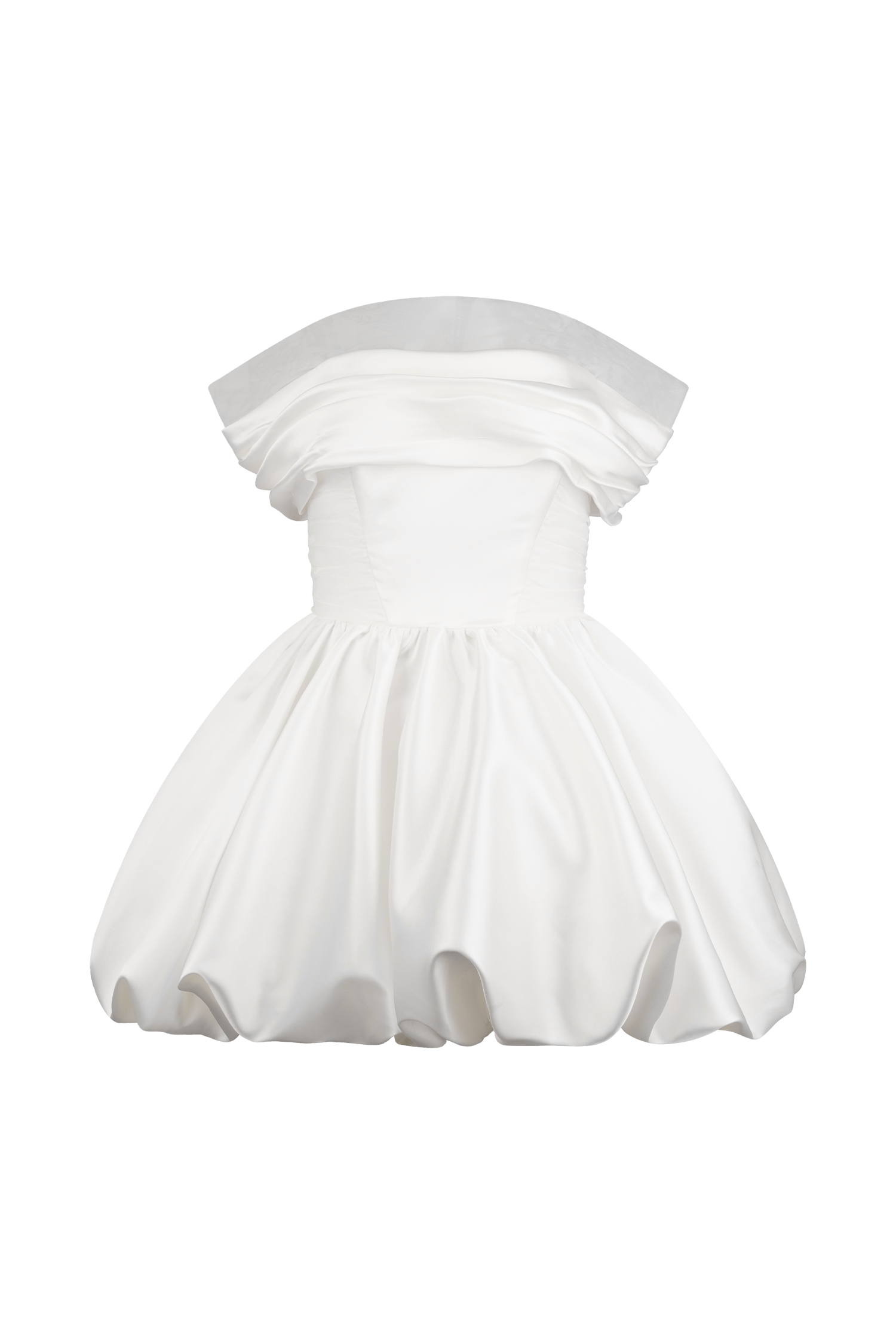 Lauretta Off Shoulder Mini Dress / White | MESHKI