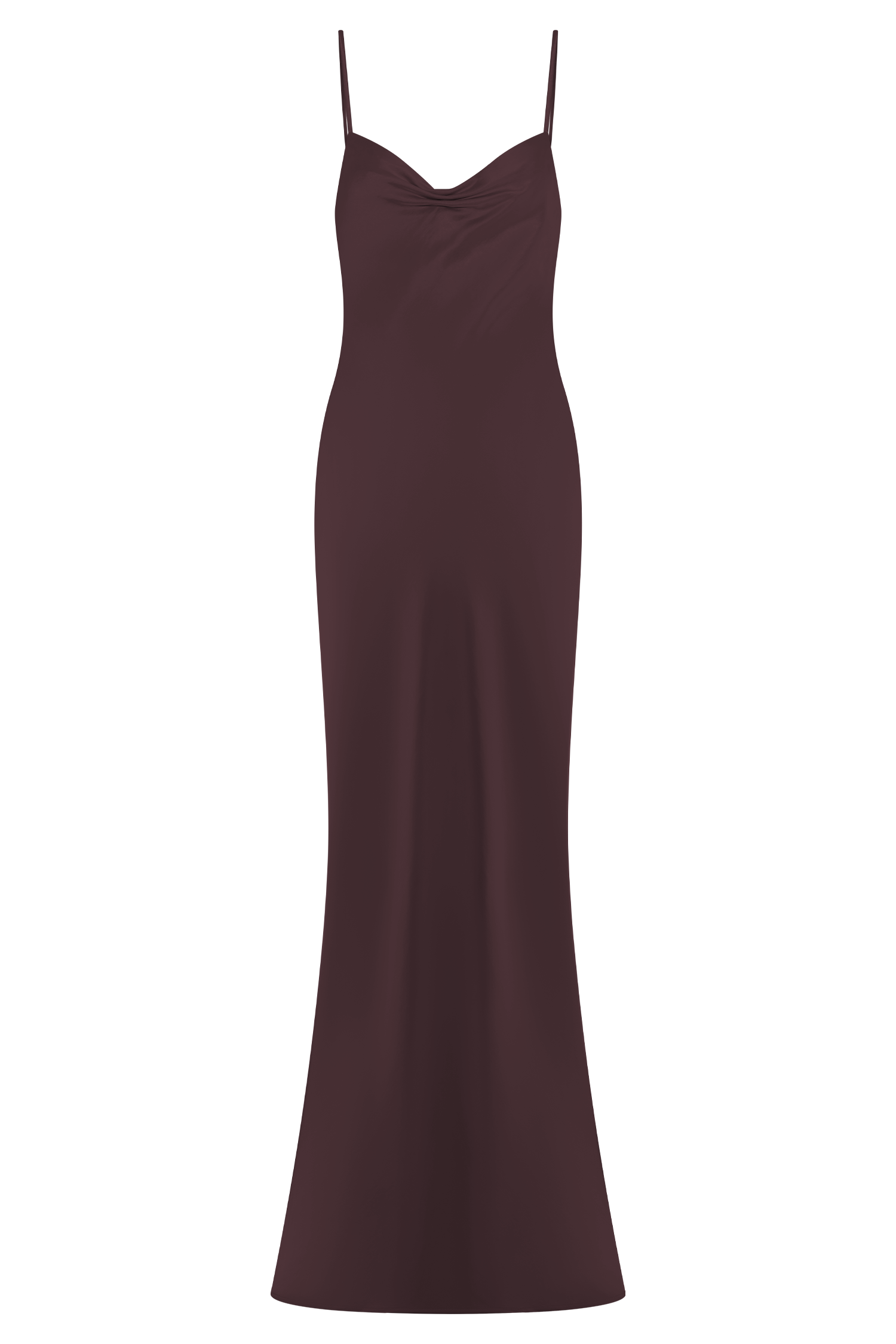 Lilly Sweetheart Satin Maxi Dress / Dark Chocolate | Meshki | XXS Lilly Sweetheart Satin Maxi Dress / Dark Chocolate | Meshki | XXS