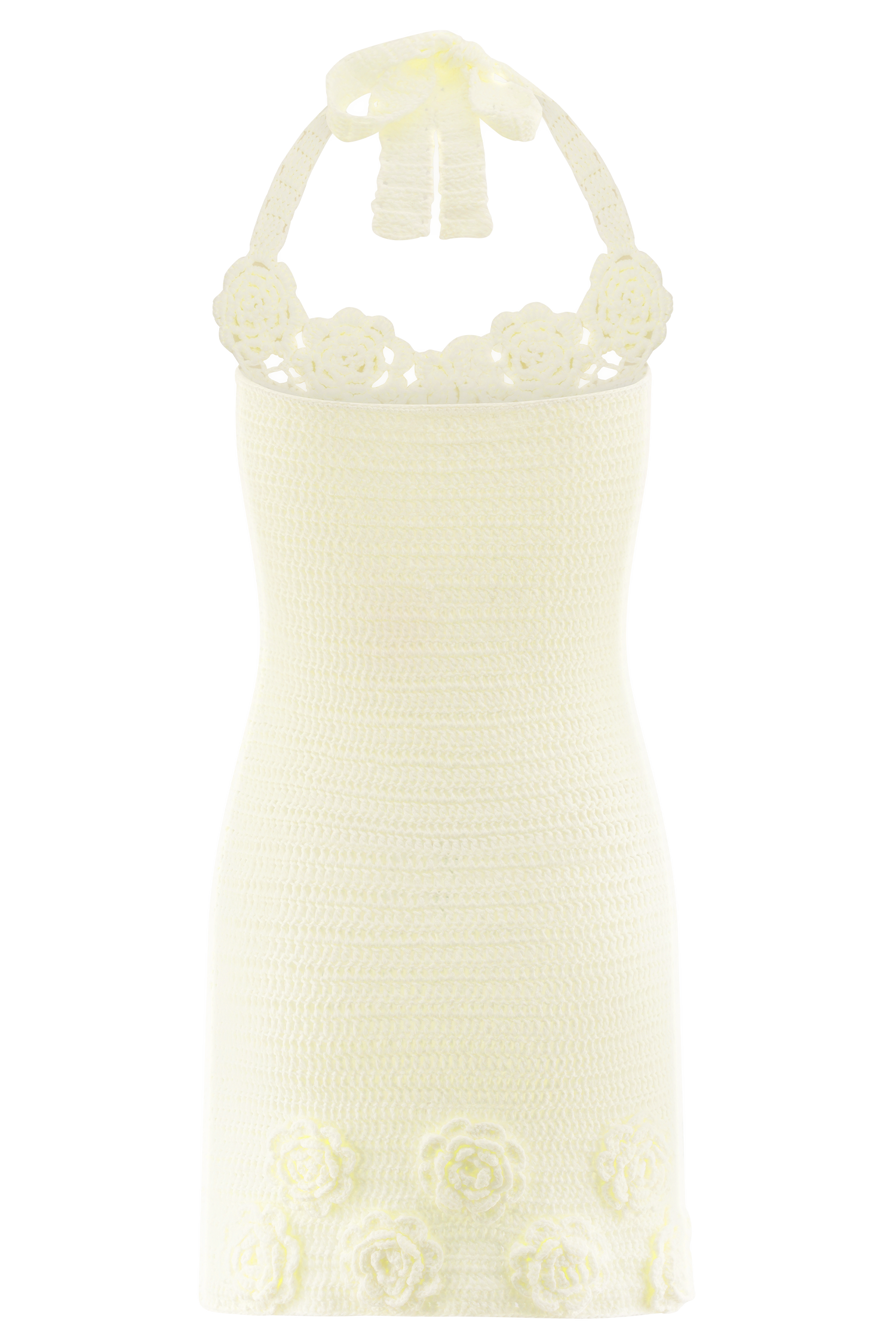 Liyah Floral Hand Crochet Mini Dress - Ivory | MESHKI US Liyah Floral Hand Crochet Mini Dress - Ivory | MESHKI US