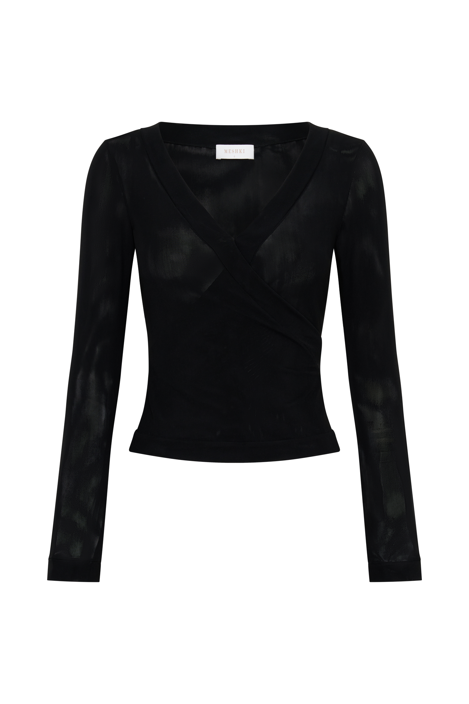 Lumi Long Sleeve Mesh Top - Black | MESHKI US Lumi Long Sleeve Mesh Top - Black | MESHKI US