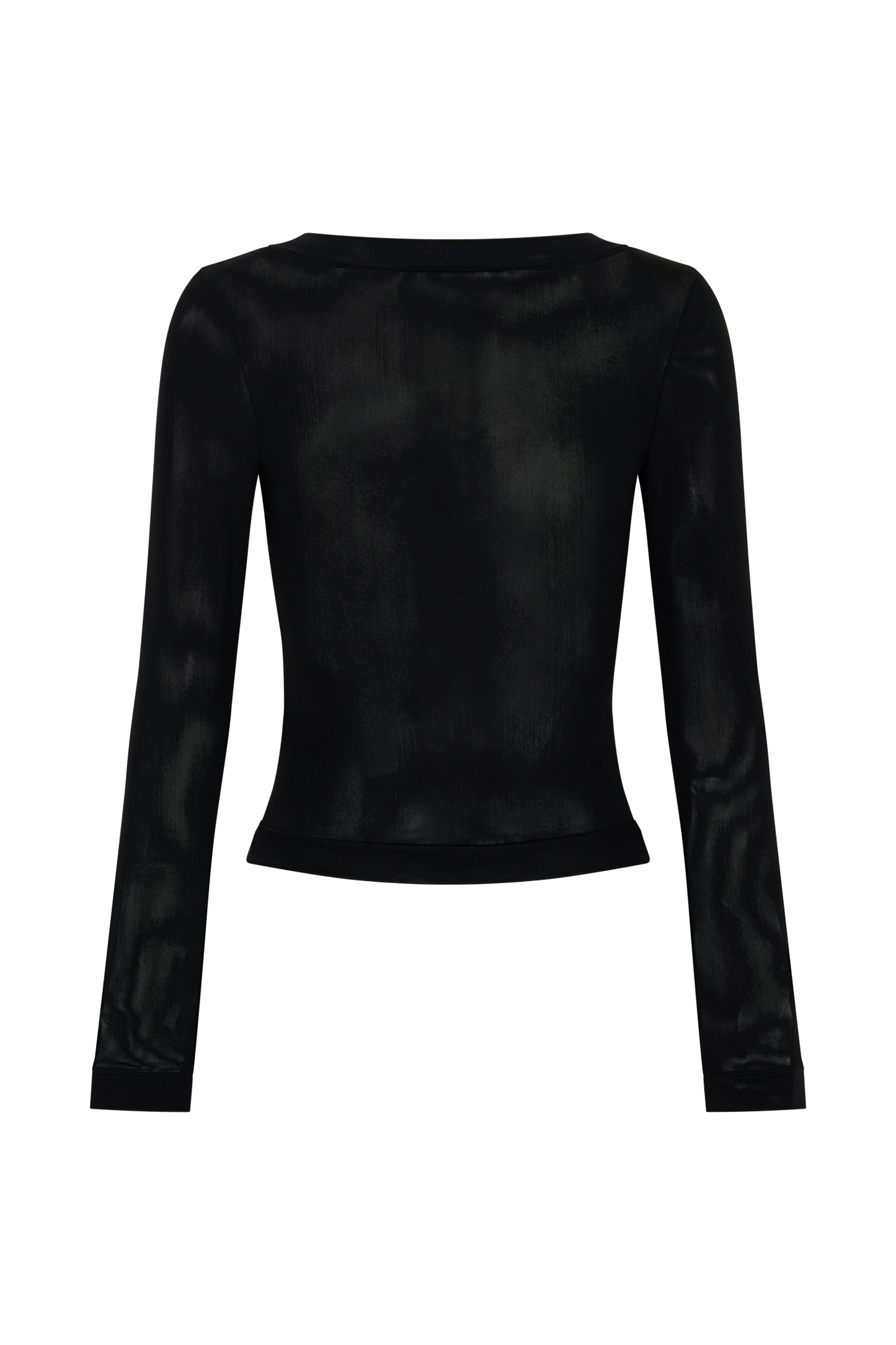 Lumi Long Sleeve Mesh Top - Black