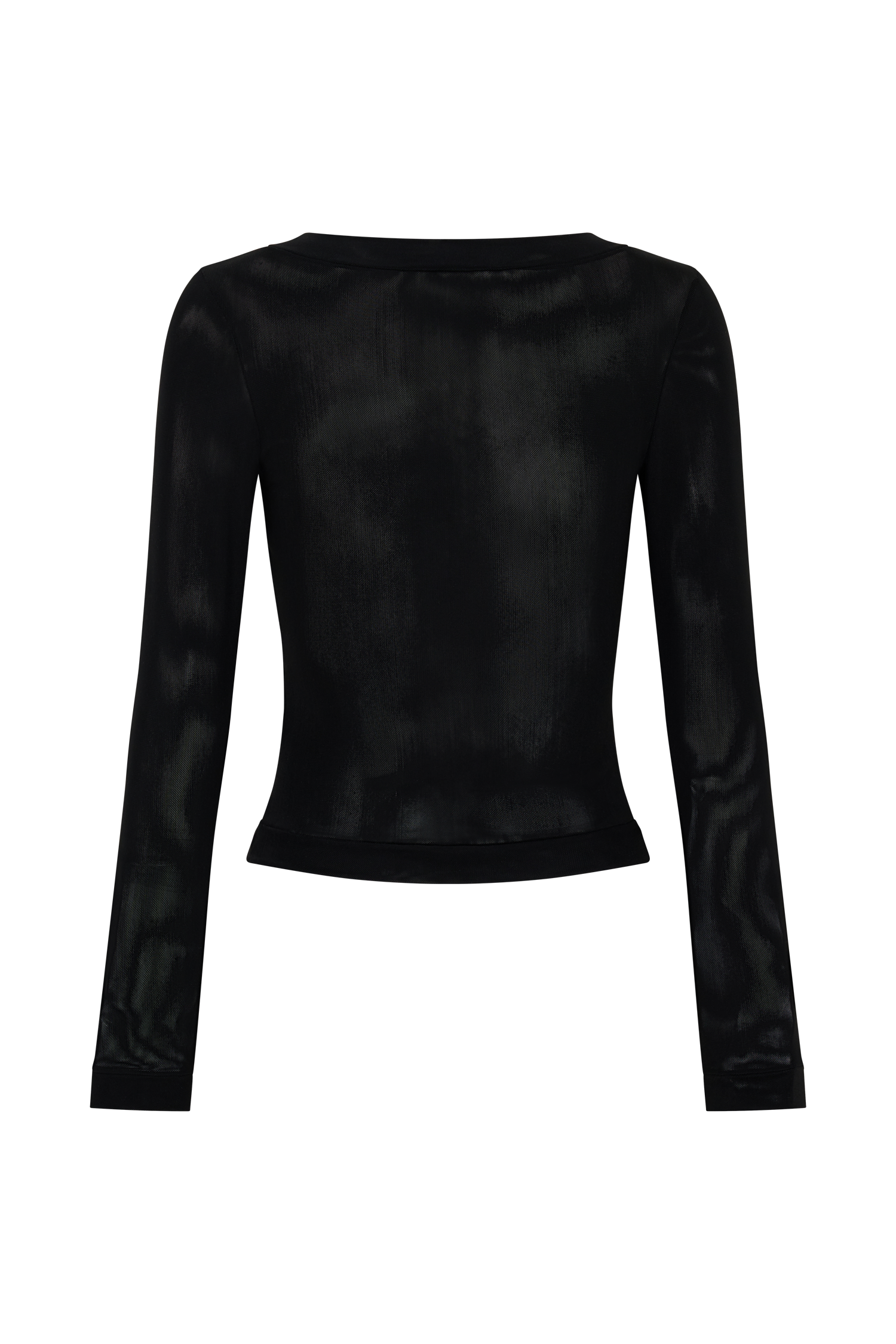 Lumi Long Sleeve Mesh Top - Black #8