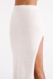 Brittany Knit Midi Skirt - Ivory