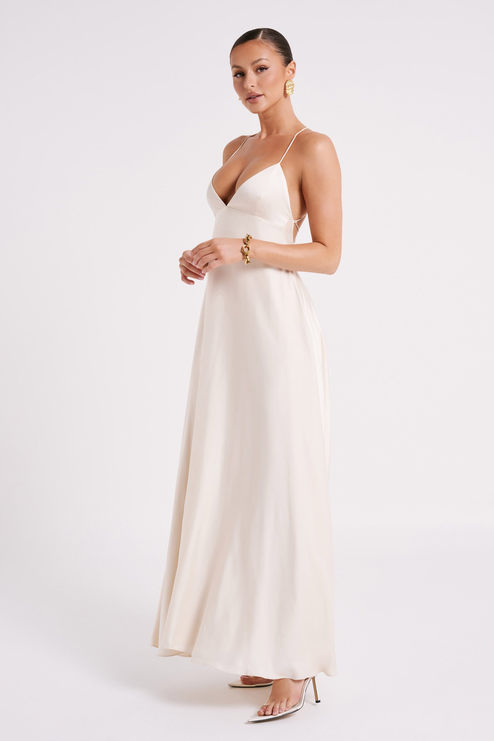 Melisandre Baby Doll Maxi Dress - Sand #9