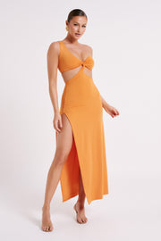 Solana One Shoulder Maxi Dress - Orange