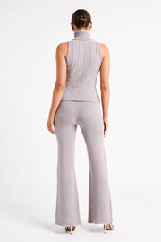 Angelina Knit Pants - Grey Marle