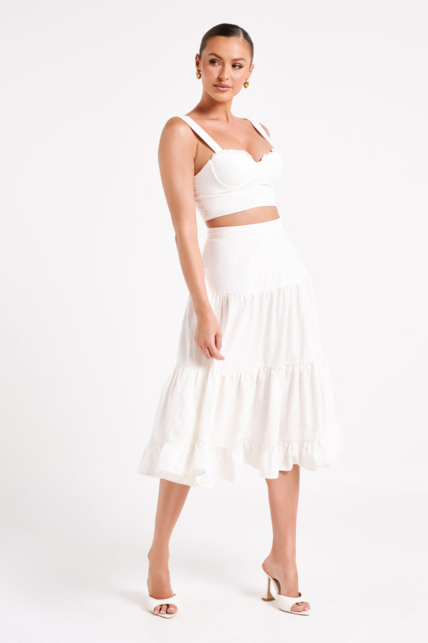 Cupped Cherie Bustier White