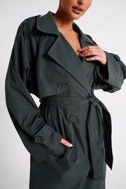 Andreas Oversized Trench Coat - Charcoal