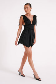 Anya Slinky A-Line Mini Dress - Black