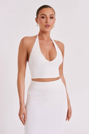 Darby Knit Halter Top - Ivory