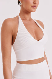 Darby Knit Halter Top - Ivory