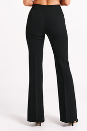 Loretta Fit & Flare Tailored Pant - Black