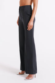 Lisa High Waist Suiting Trousers - Charcoal