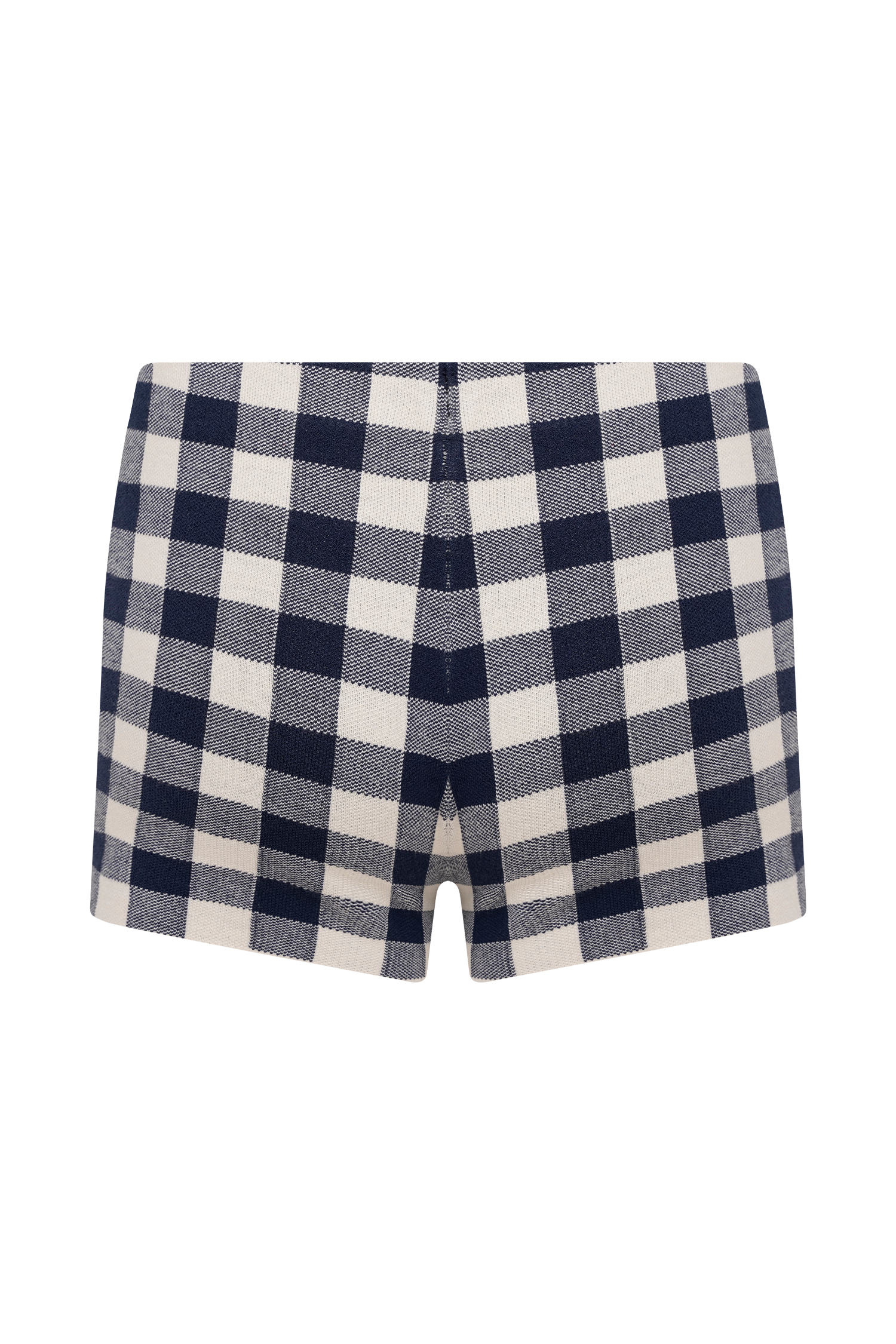 navy gingham shorts