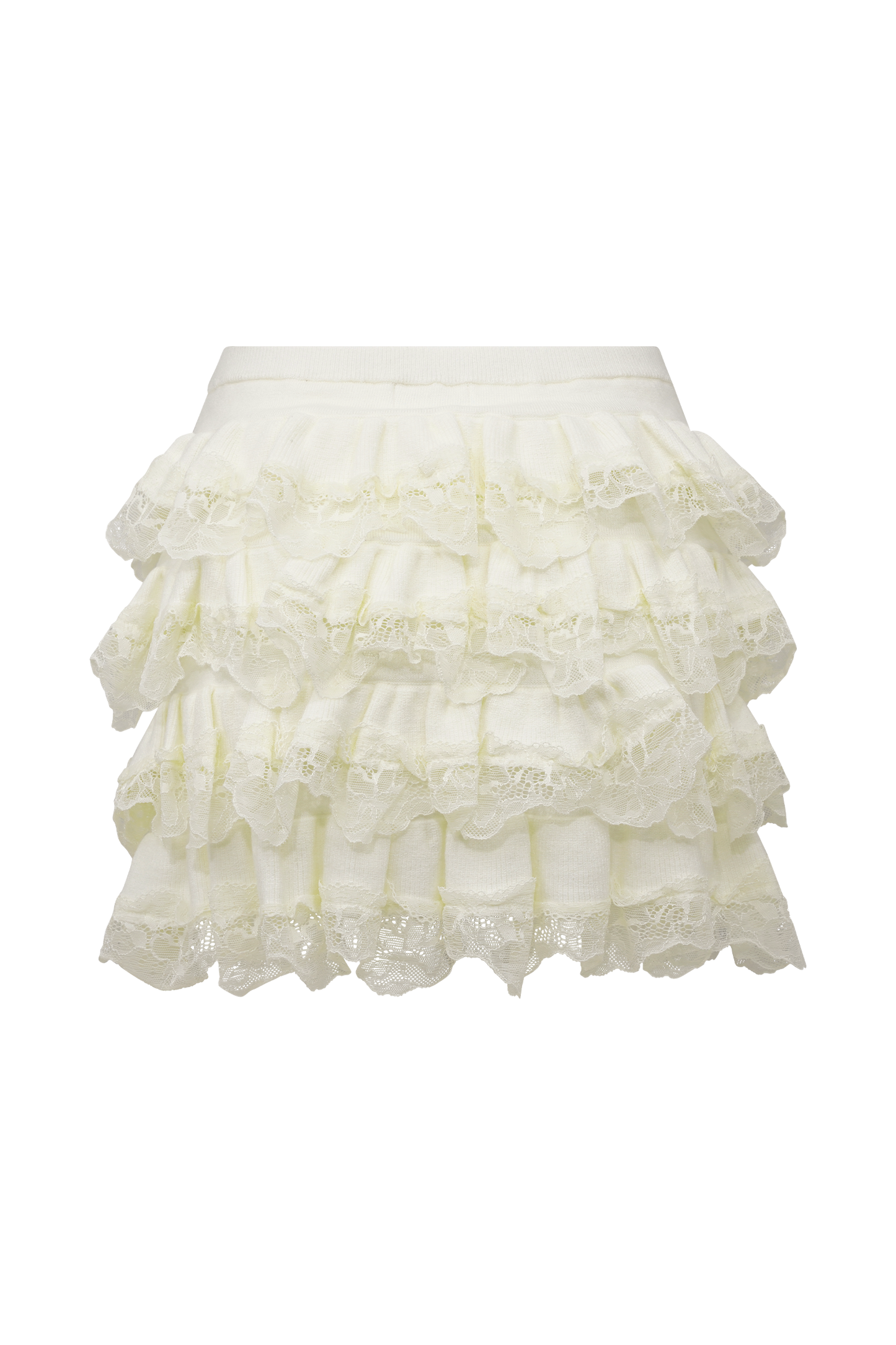 Margaret Lace Ruffle Mini Skort - Cream | MESHKI US Margaret Lace Ruffle Mini Skort - Cream | MESHKI US