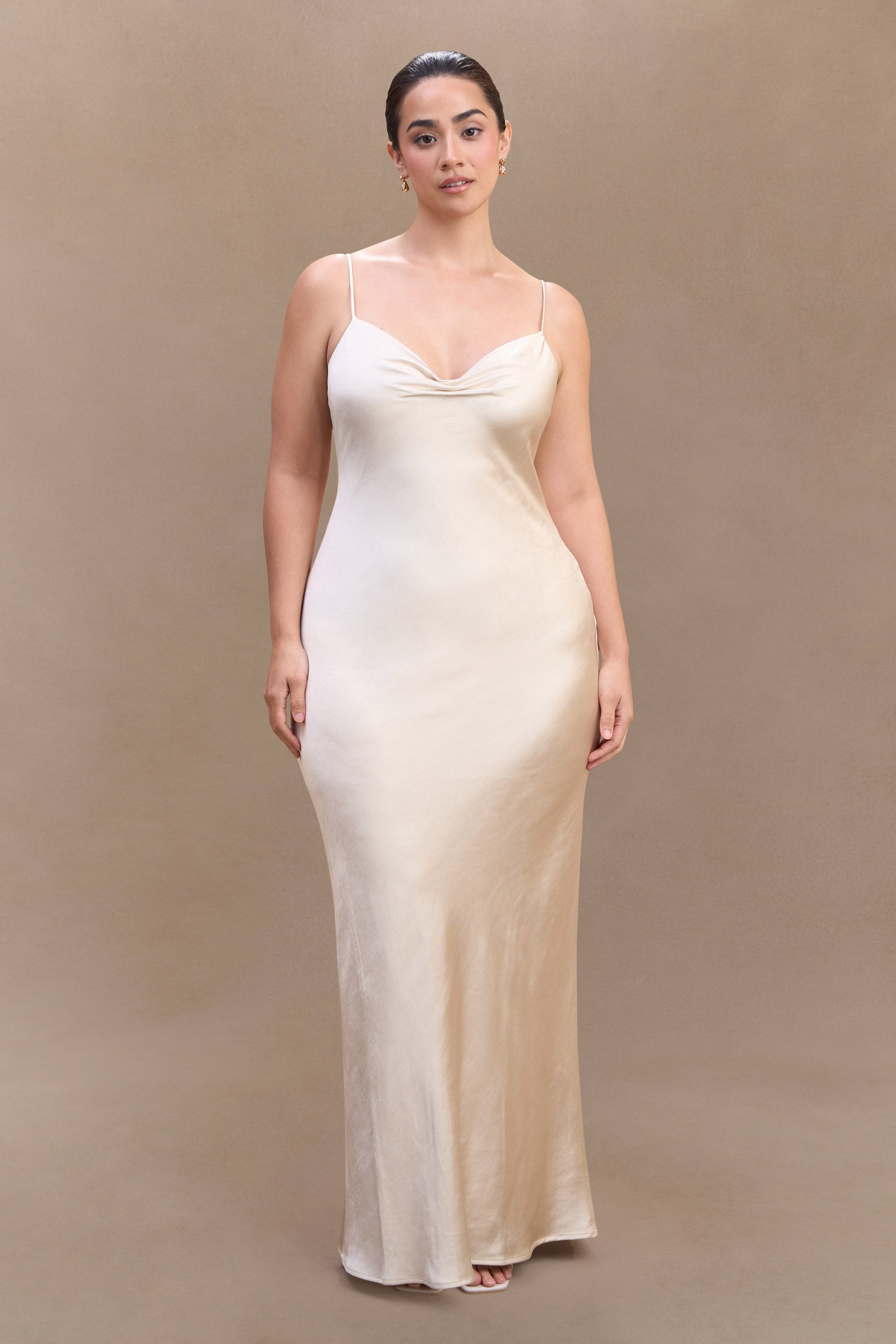 Lilly Sweetheart Satin Maxi Dress / Blush Gold | Meshki | S Lilly Sweetheart Satin Maxi Dress / Blush Gold | Meshki | S