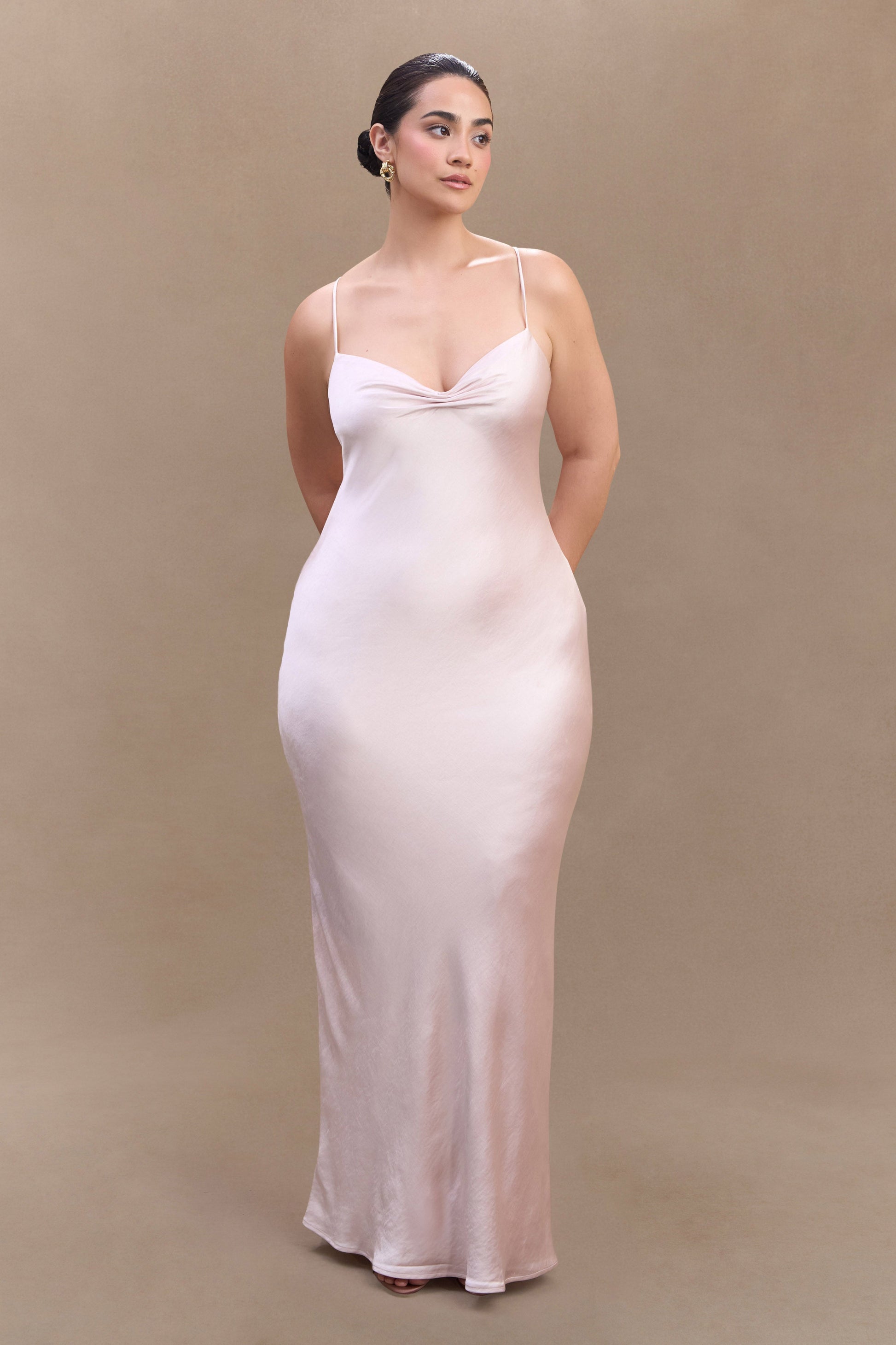 Lilly Sweetheart Satin Maxi Dress / Soft Pink | Meshki | Xs Lilly Sweetheart Satin Maxi Dress / Soft Pink | Meshki | Xs