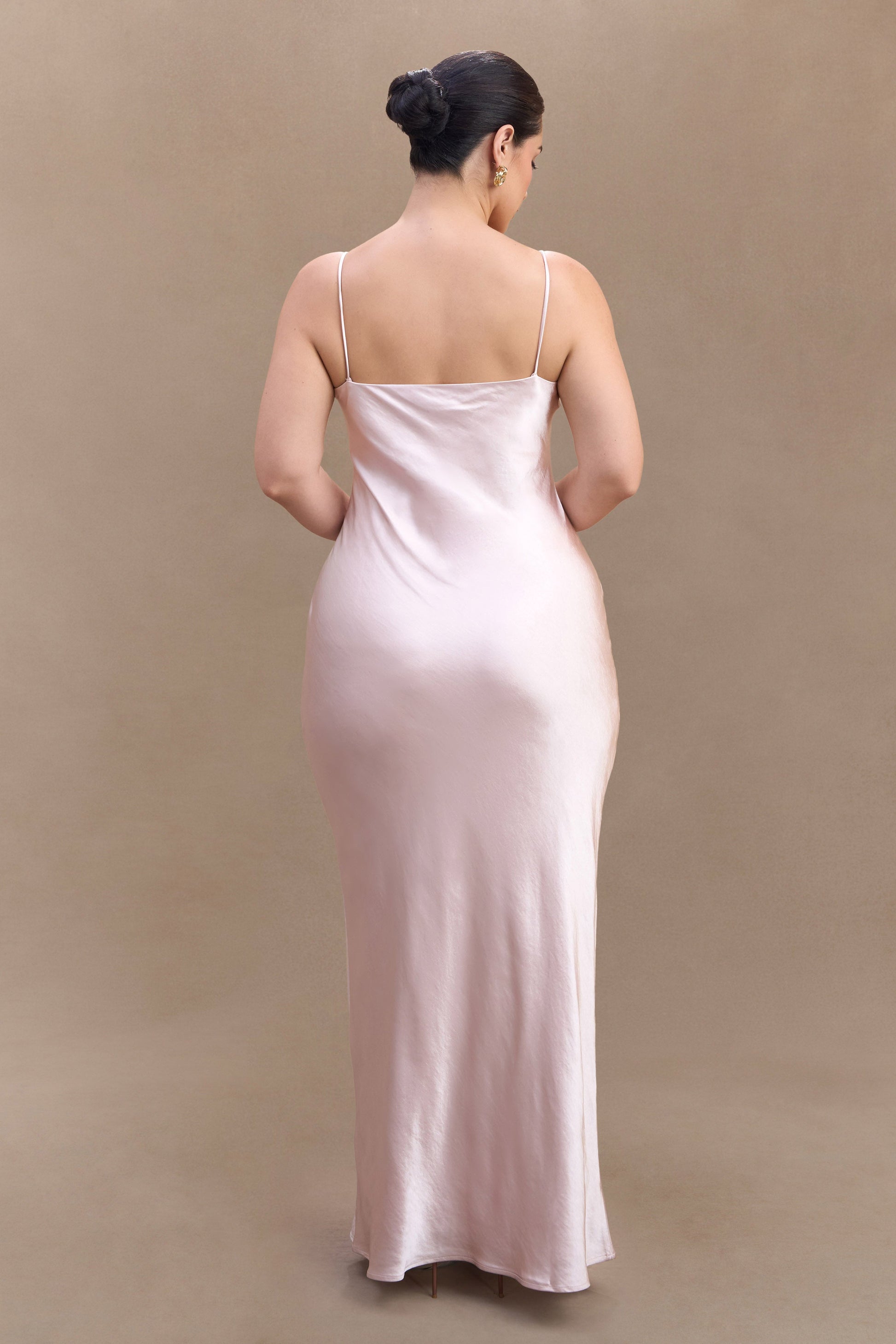 Lilly Sweetheart Satin Maxi Dress - Soft Pink | MESHKI US Lilly Sweetheart Satin Maxi Dress - Soft Pink | MESHKI US