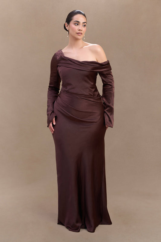meshki brown velvet dress Meshki Roxanne Velvet Caco