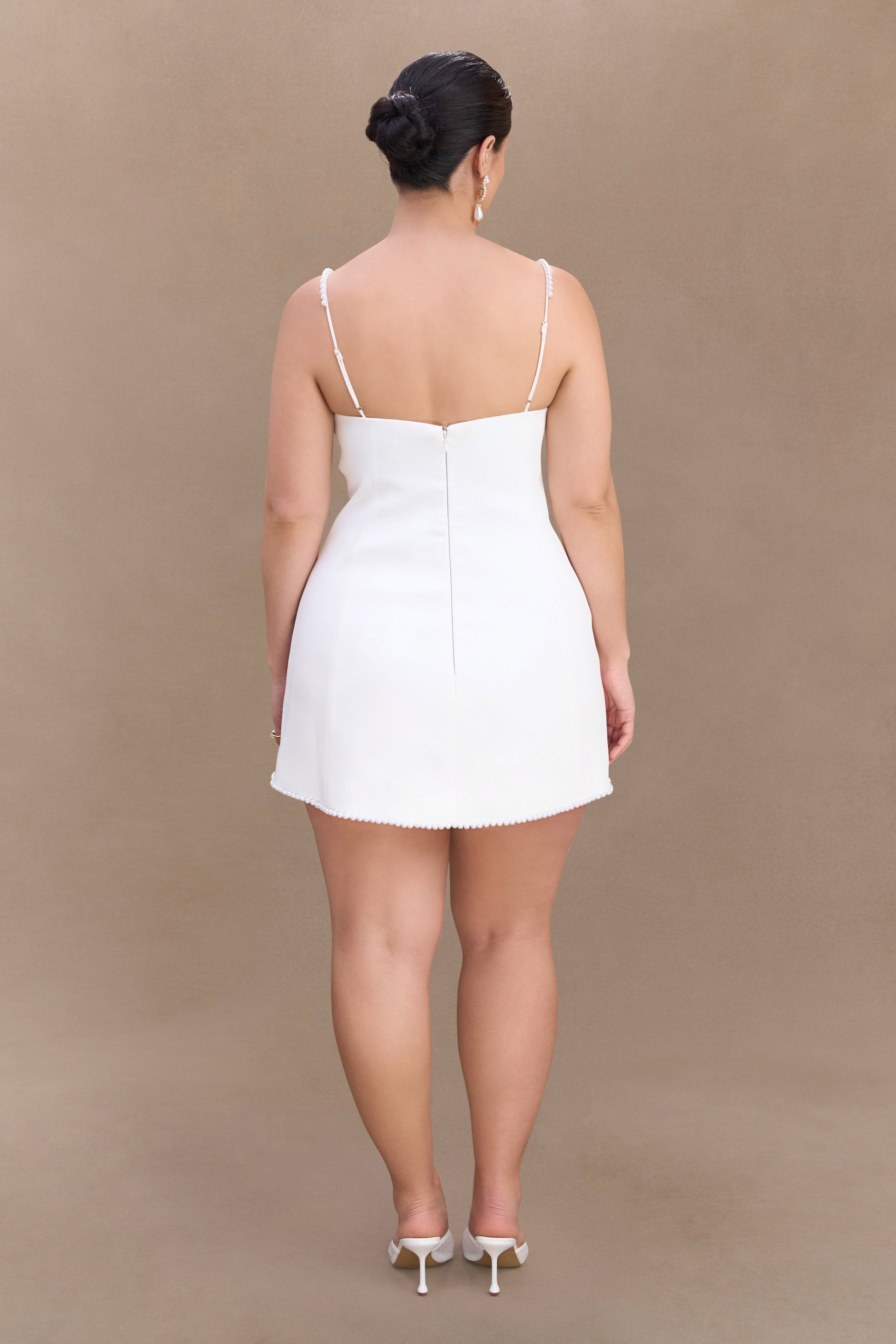 Liliane Suiting Mini Dress - Ivory | MESHKI US Liliane Suiting Mini Dress - Ivory | MESHKI US