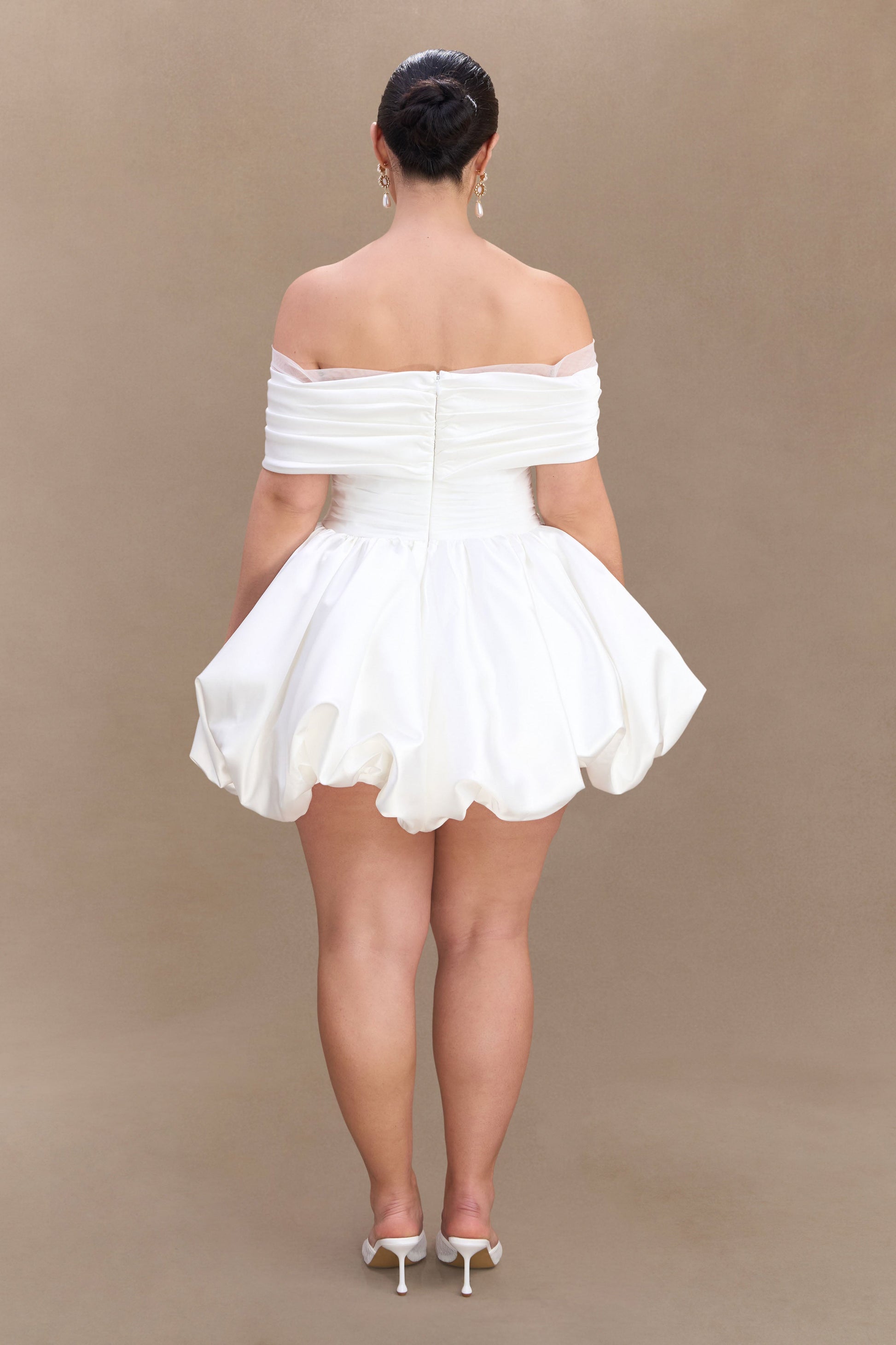 Lauretta Off Shoulder Mini Dress / White | Meshki | Xs Lauretta Off Shoulder Mini Dress / White | Meshki | Xs