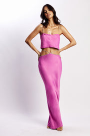 Dayana Diamante Maxi Skirt - Purple