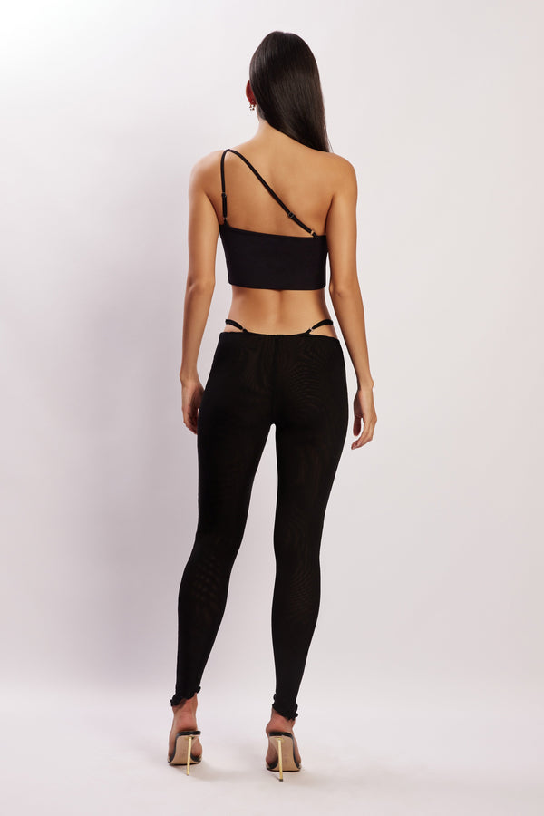 Gabriella Cutout Full Length Pants - Black