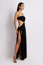 Sierra Strapless Shimmer Dress - Black Shimmer