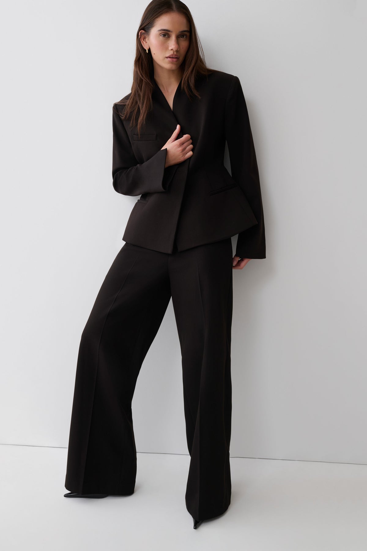 Katherine Suiting Straight Leg Pants - Black #3