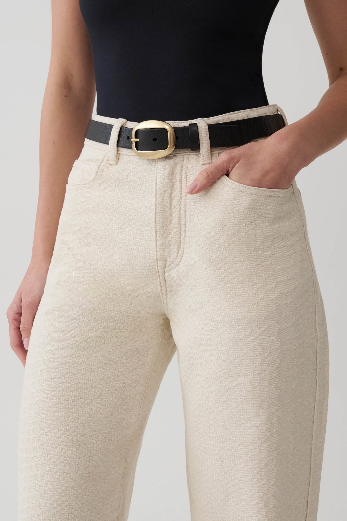 Bronte Straight Leg Denim Jeans - Neutral Snake #6