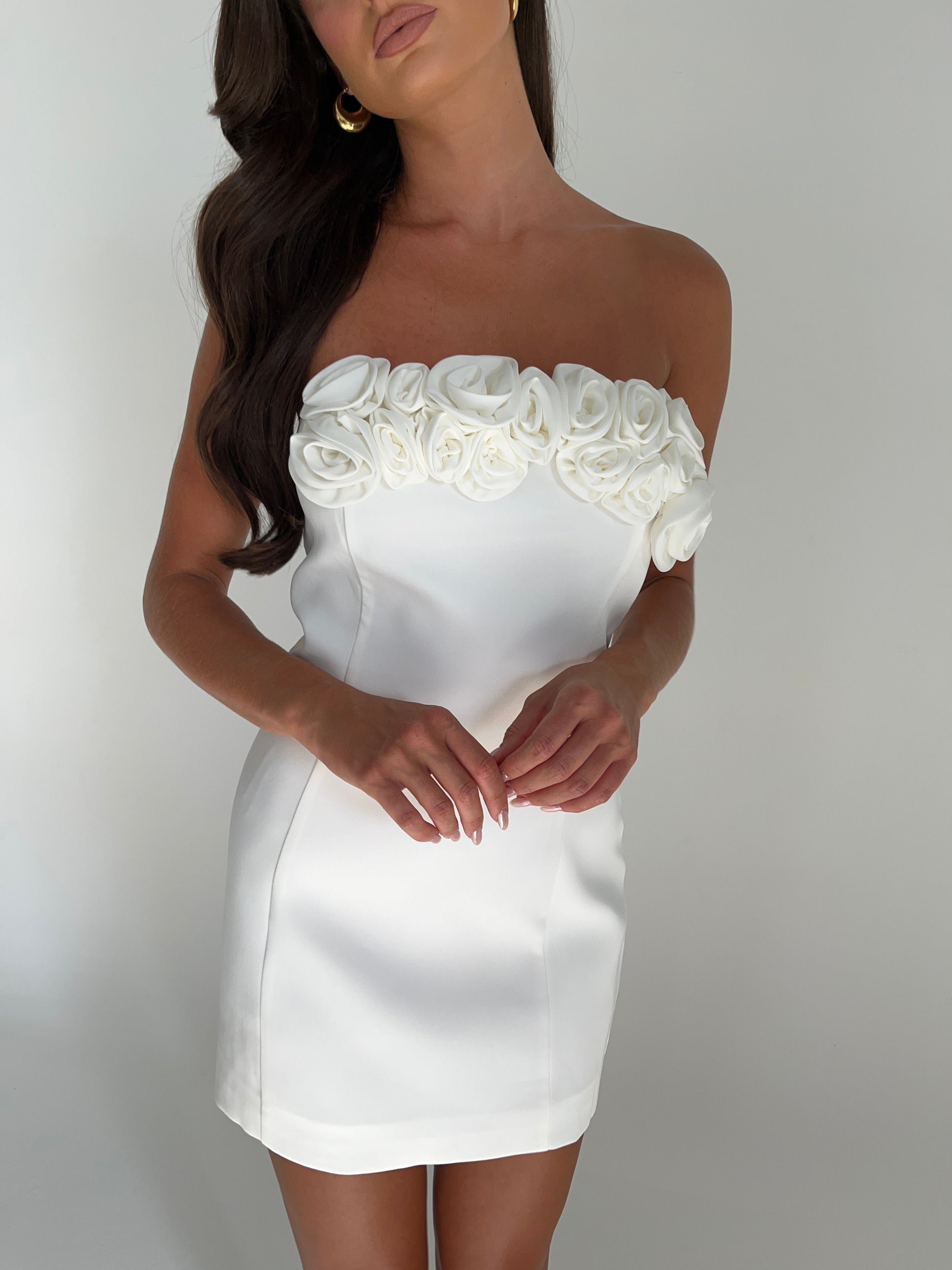 Brooks Rose Mini Dress - White #5