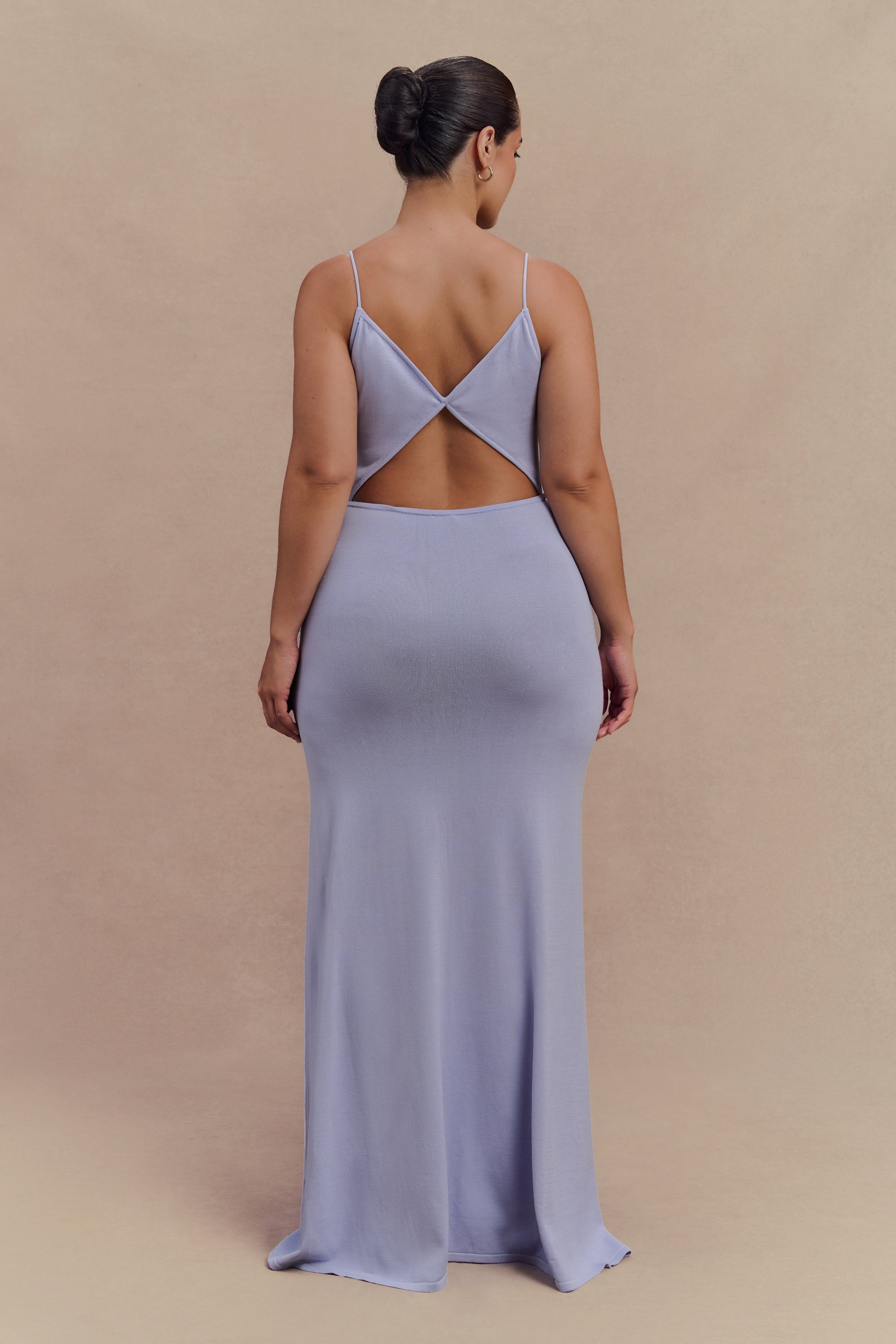 Reama Wrap Over Knit Maxi Dress / Cornflower Blue | MESHKI | M Reama Wrap Over Knit Maxi Dress / Cornflower Blue | MESHKI | M