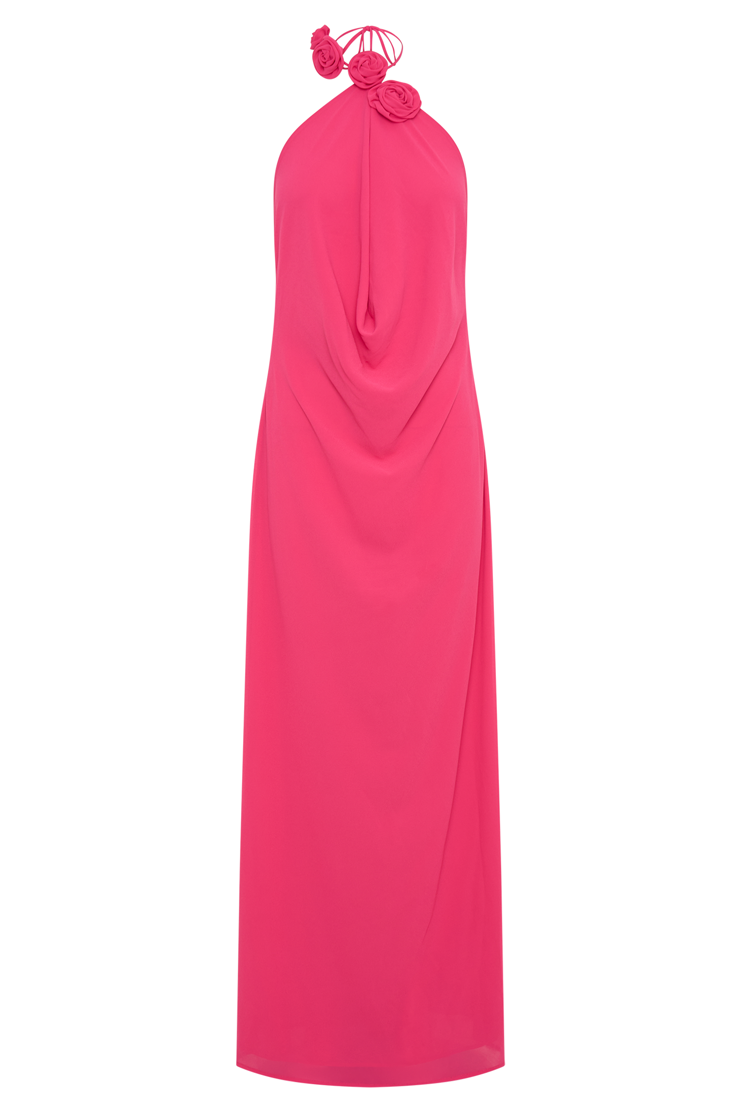 Rosalia Cowl Neck Maxi Dress / Raspberry | MESHKI