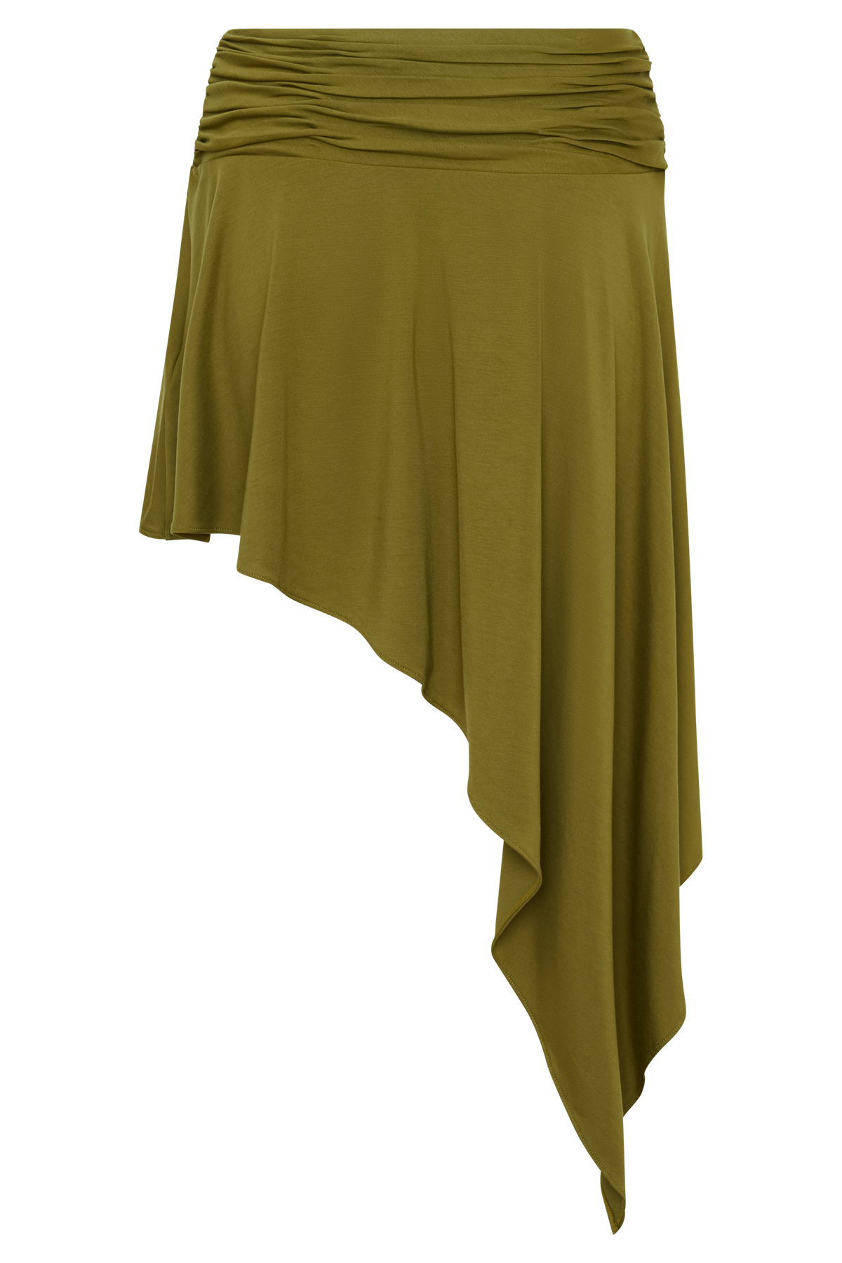 Talise Modal Hankie Midi Skirt - Vintage Olive
