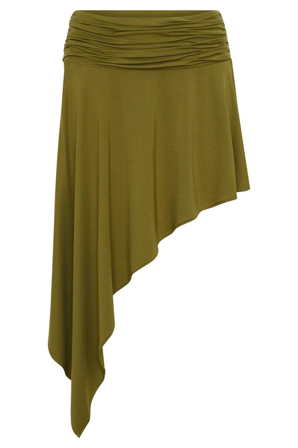 Talise Modal Hankie Midi Skirt - Vintage Olive