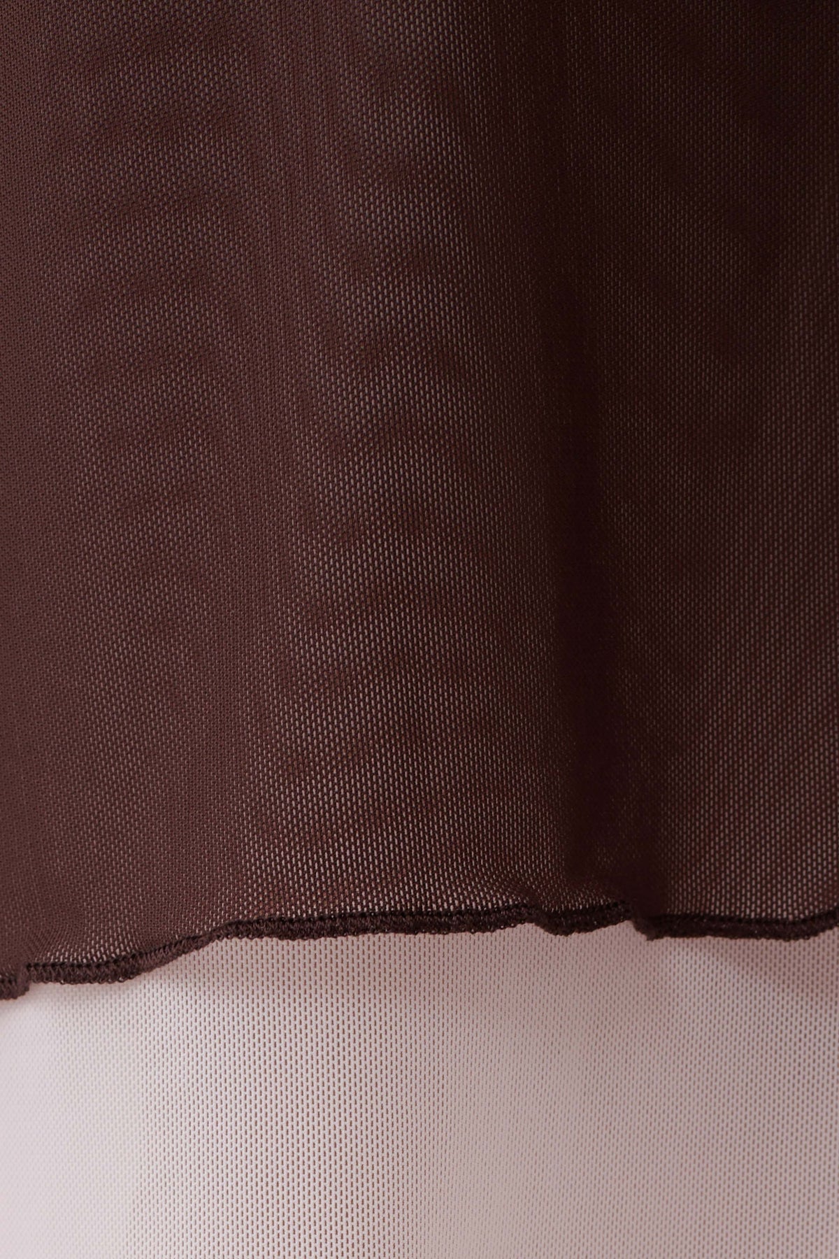 Janet Mesh Midi Skirt - Pale Pink/Chocolate