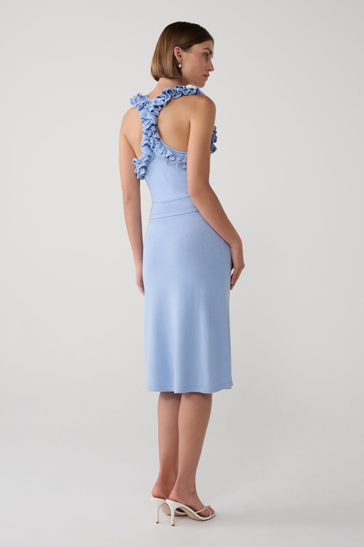 Tayler Knit Skirt - Cornflower Blue #4