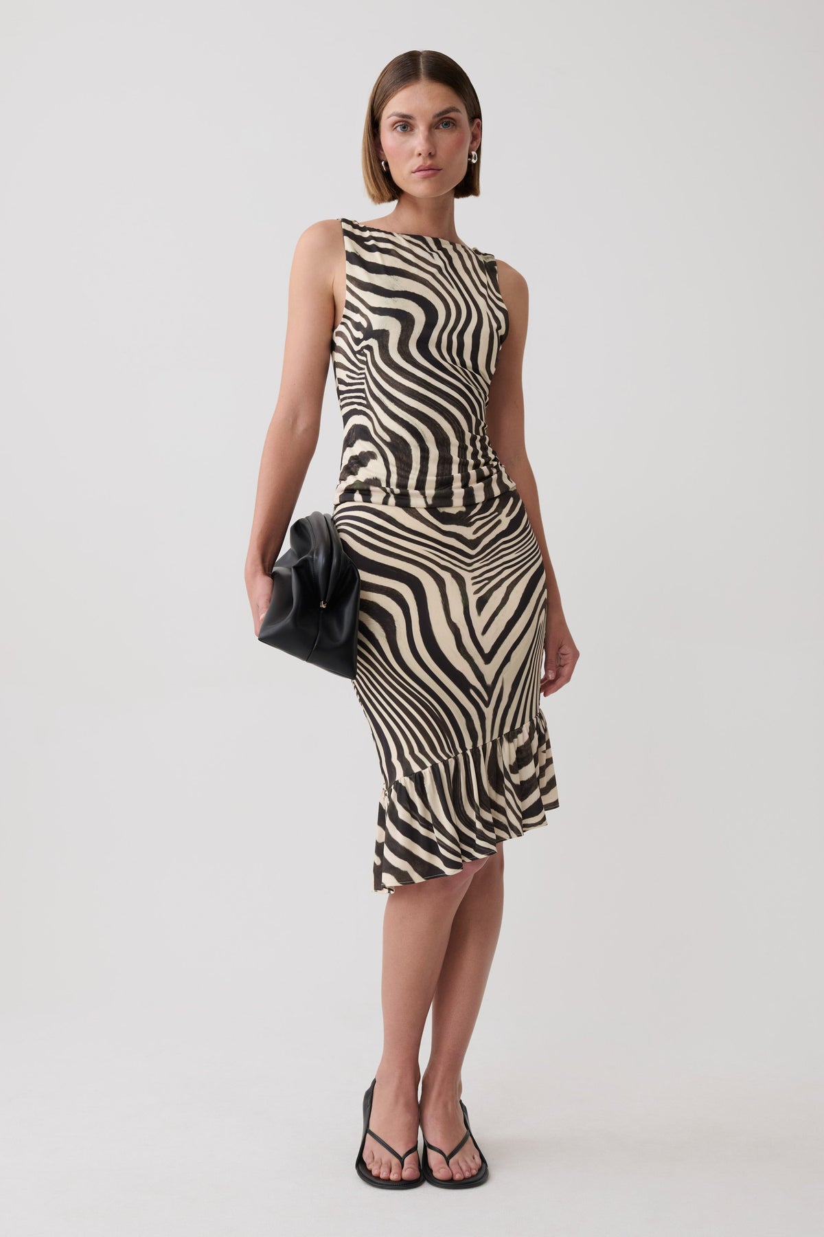Polina Zebra Printed Midi Skirt - Zebra Print #4