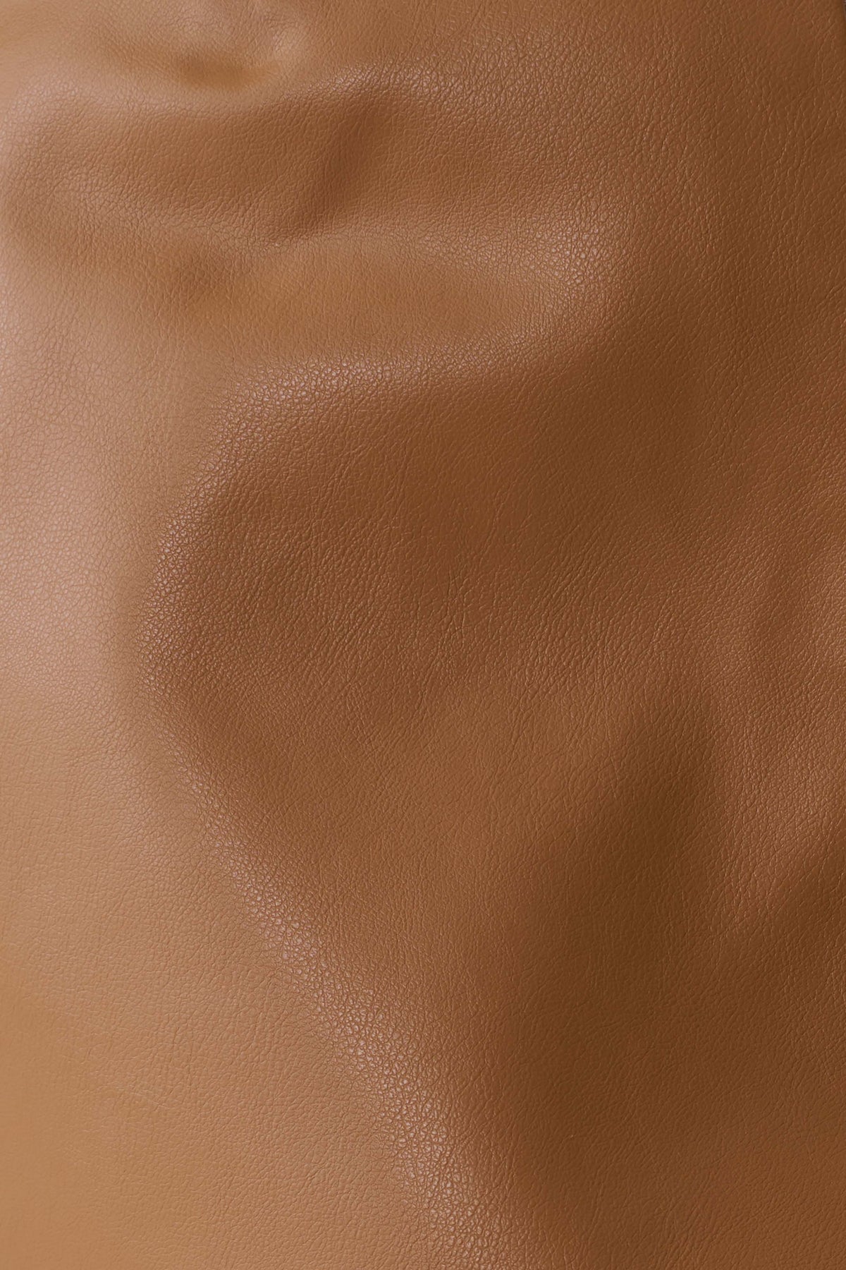 Alexis Faux Leather Midi Skirt - Cognac
