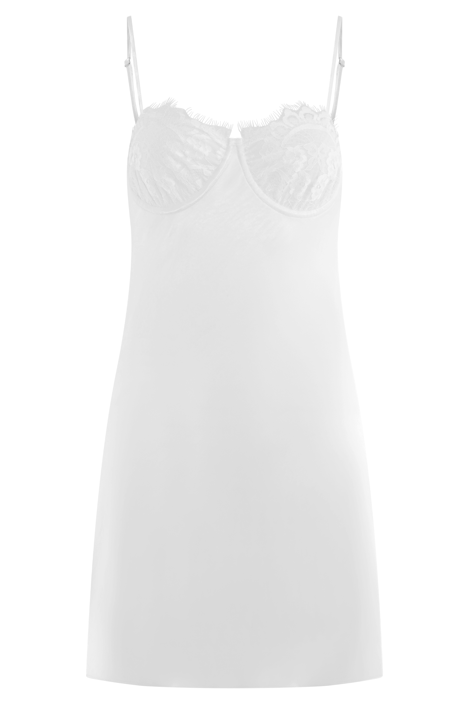 Scarlett Satin Slip Mini Dress / Ivory | Meshki | XXS Scarlett Satin Slip Mini Dress / Ivory | Meshki | XXS
