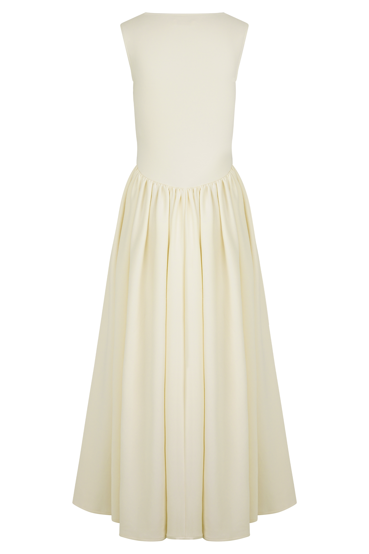 Sharon Scuba Jersey Midi Dress / Ivory | Meshki | Xs Sharon Scuba Jersey Midi Dress / Ivory | Meshki | Xs
