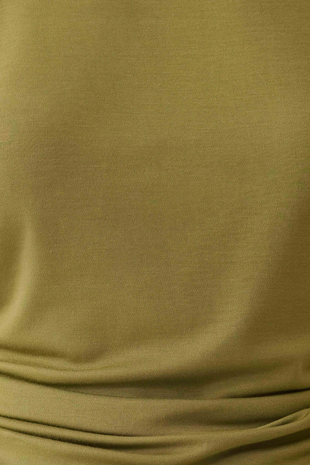 Talise Modal Flounce Short Sleeve Top - Vintage Olive