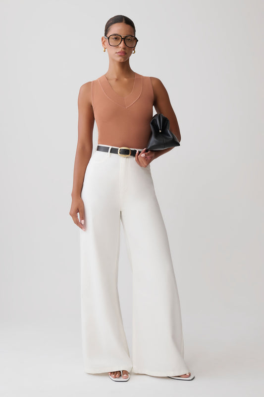 Claudina V-Neck Knit Tank - Doe