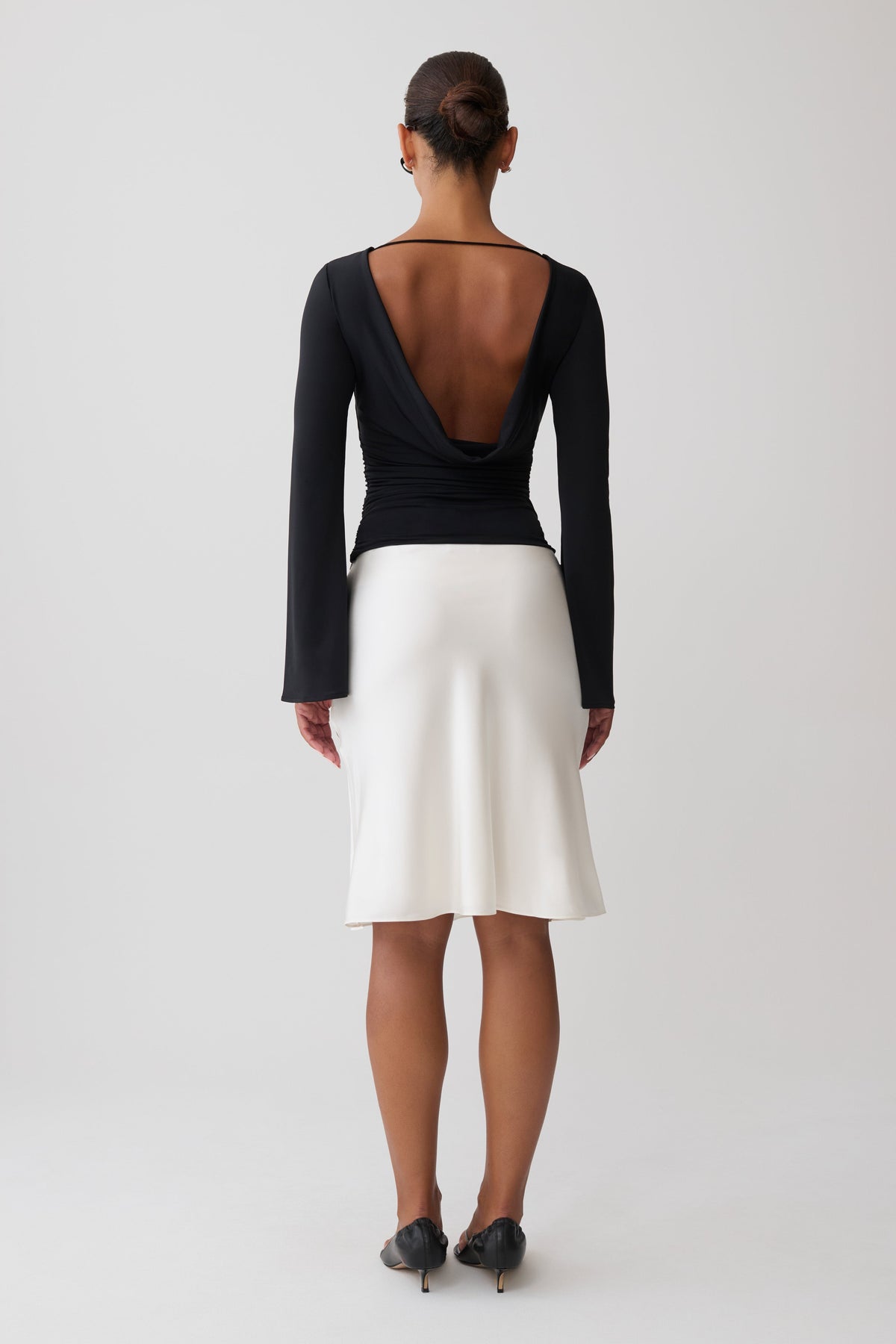 Sofiane Silk Blend Midi Skirt - Ivory