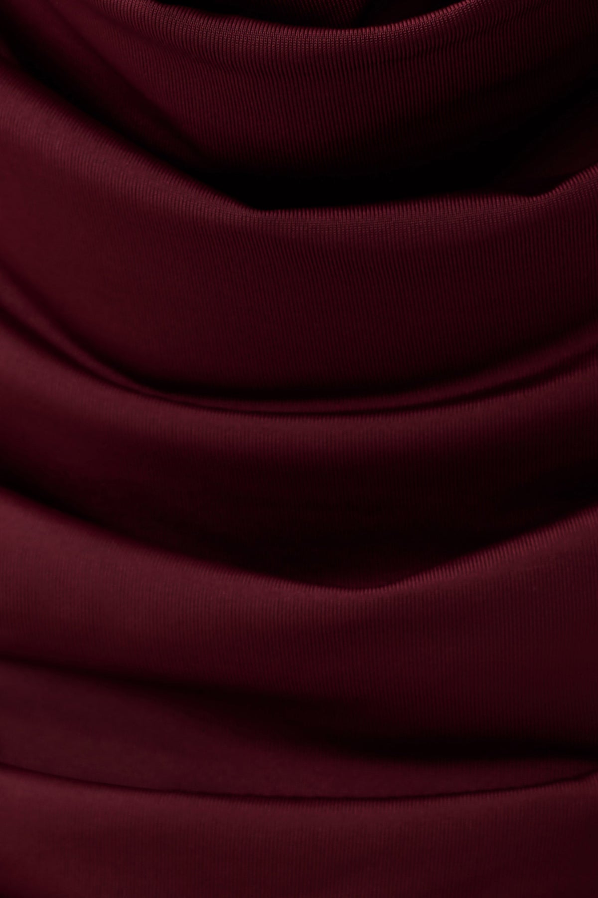 Elmira Long Sleeve Slinky Gather Detail Top - Wine #6